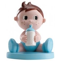 figura poliresina bebé niño con biberón
